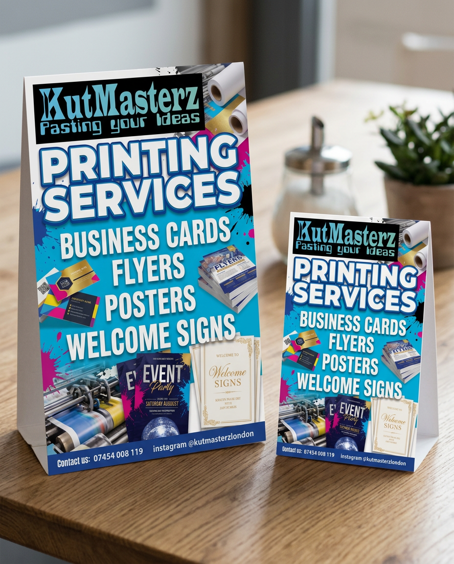 tent card printing ,menu tent , table tent card.