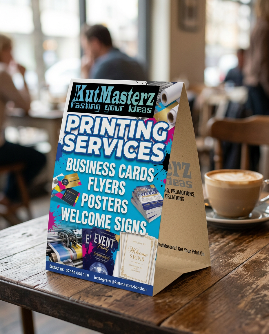 tent card printing ,menu tent , table tent card.
