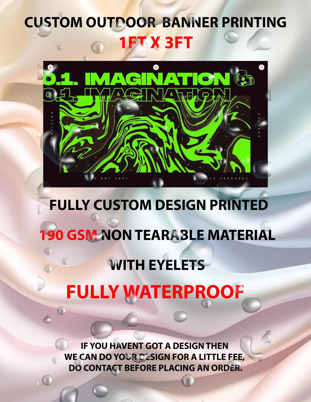 Polypropylene non tear HIGH GLOSS Banner, Water proof
