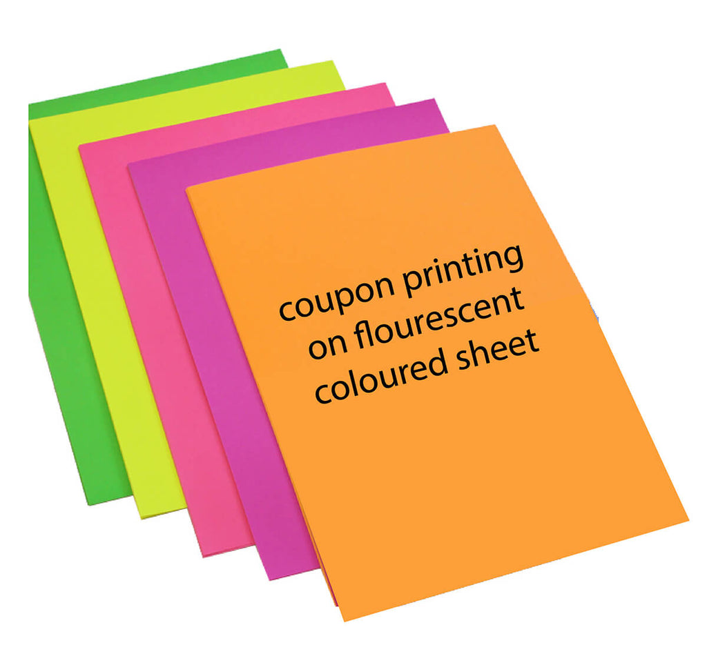 Small food & drinks Coupons customizable Neon print